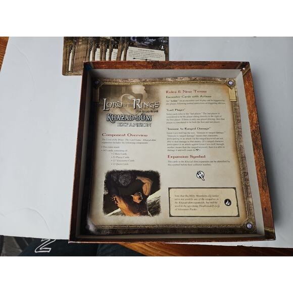 Khazad-Dum Lord of the Rings Card Game Expansion LCG Board Used Complete - Picture 12 of 12